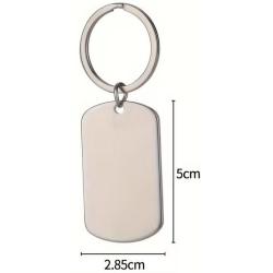 Porte cl&eacute;s acier inoxidable TAG &agrave; personnaliser
