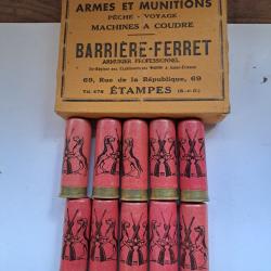 Boîte de10 belles cartouches anciennes cal 12,  Spéciales  Lapins