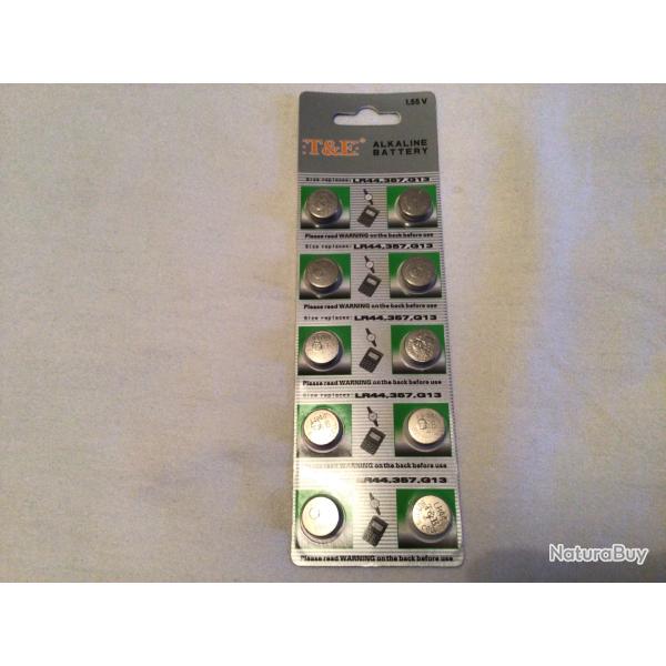 10 piles AG13 - LR44 - 357 - G13