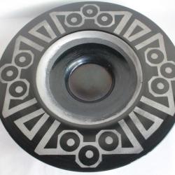 Grande coupe verre d&eacute;gag&eacute; &agrave; l'acide Art d&eacute;co