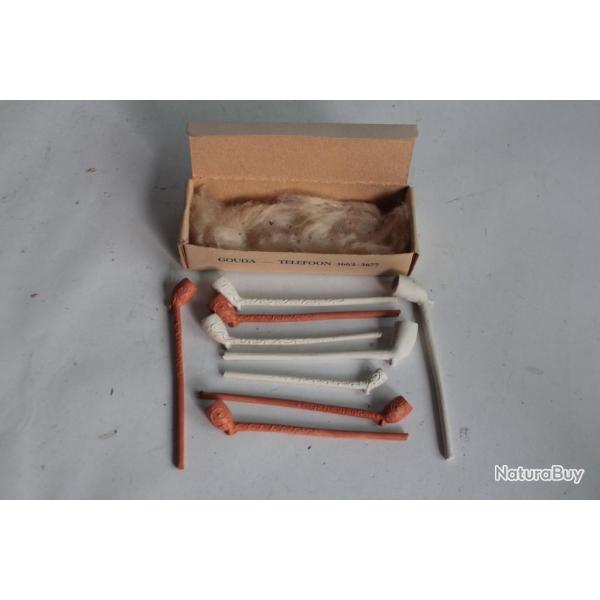 Pipes miniatures terre cuite De Jong's Gouda Hollande