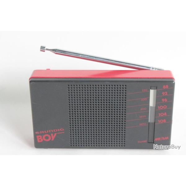 GRUNDIG Radio portable vintage Boy 35 rouge 1987
