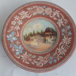 Assiette terre verniss&eacute;e et peinte Thoune Art populaire Suisse XIXe si&egrave;cle