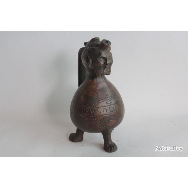 Pot verseuse � eau b�nite bronze Deus Lumen XIXe si�cle