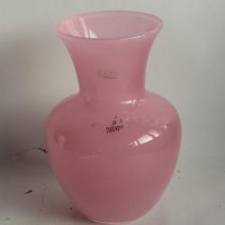 MURANO Vase cristal rose Oball