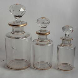 BACCARAT 3 Flacons à parfum cristal
