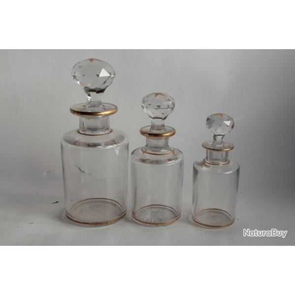 BACCARAT 3 Flacons  parfum cristal
