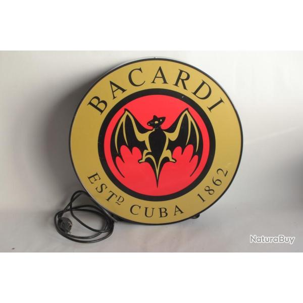 Enseigne publicitaire lumineuse Lampe Bacardi