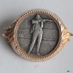 Broche Médaille de tir argent Solothurn Zuchwil 1926 Suisse