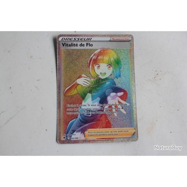 Carte Pokmon Vitalit de Flo Full art carte secrte 202/189