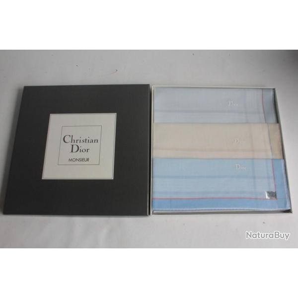 CHRISTIAN DIOR Monsieur Mouchoirs logo brod
