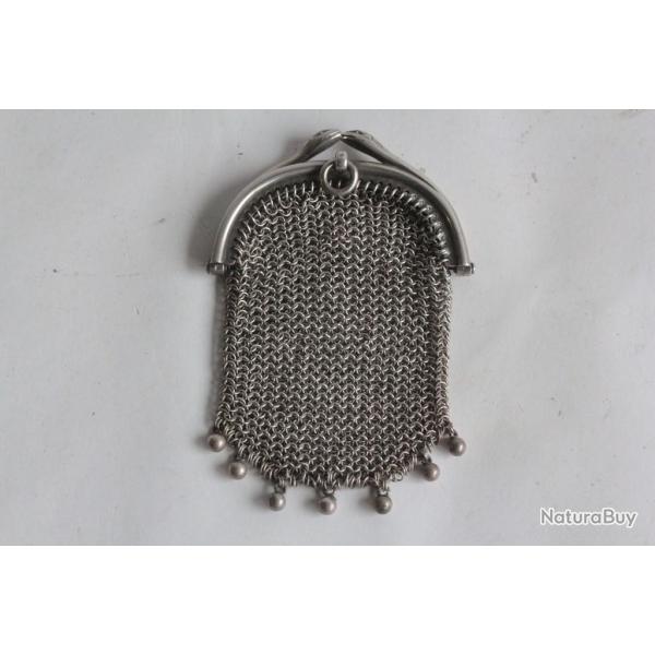 Bourse porte louis argent Serpents Art Nouveau