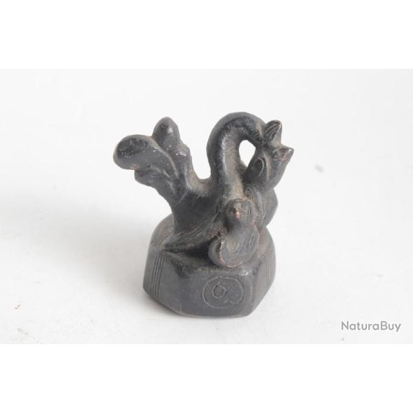 Ancien poids  opium Oiseau bronze Birmanie