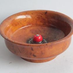 Bol de cérémonie bois de loupe Tibet