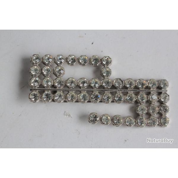 Broche JEAN PATOU strass vintage