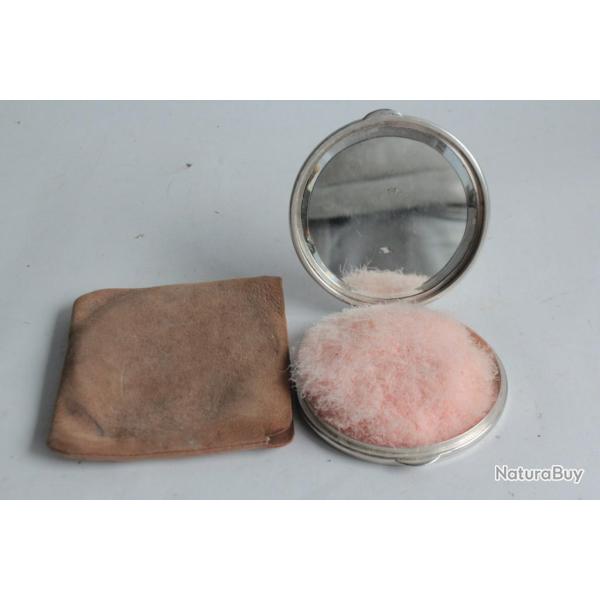 Poudrier argent Jean Duvoisin Art Dco