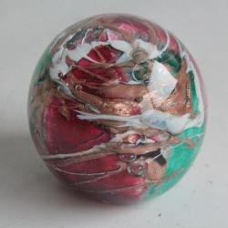 Presse papier sulfure verre d'art Tulipe Michèle LUZORO Biot