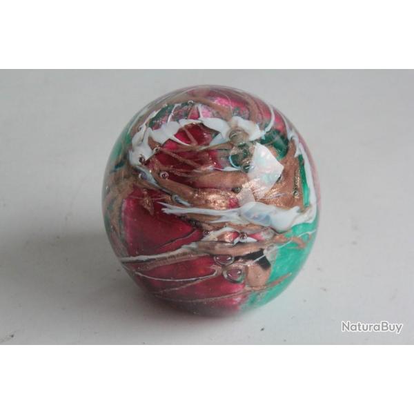 Presse papier sulfure verre d'art Tulipe Michle LUZORO Biot