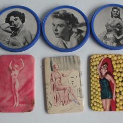 Lot 6 Miroirs de poche Pin-Up