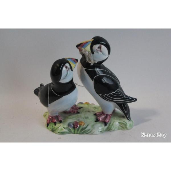 Figurine cramique macareux puffins Goldscheider