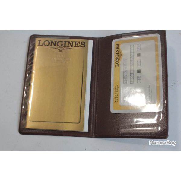 LONGINES Garantie pour montre + livret + tui