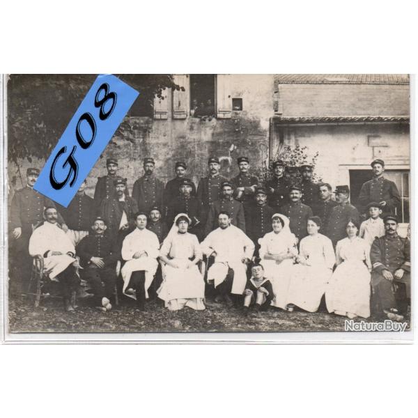 CPA - CARTE PHOTO MILITAIRE SOLDATS INFIRMIRE -N4330