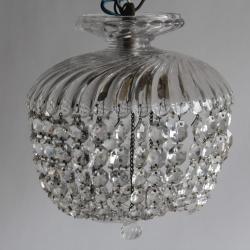BACCARAT Lustre plafonnier cristal Bambou tors