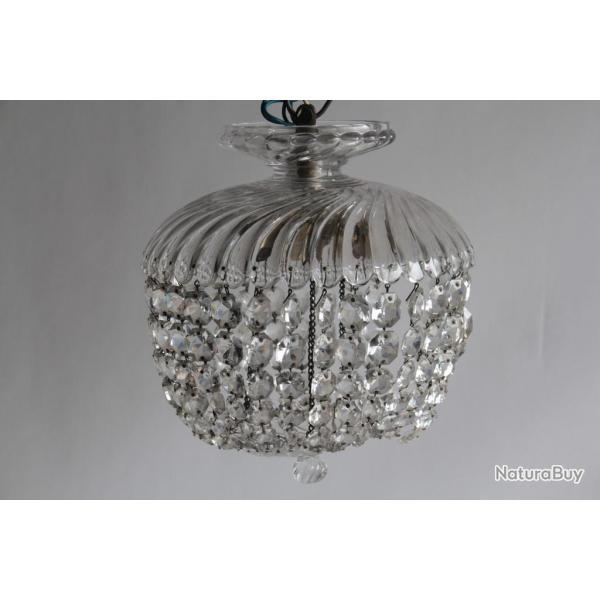 BACCARAT Lustre plafonnier cristal Bambou tors