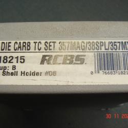 Jeu d'outils RCBS carbure 38/357 avec shell holder