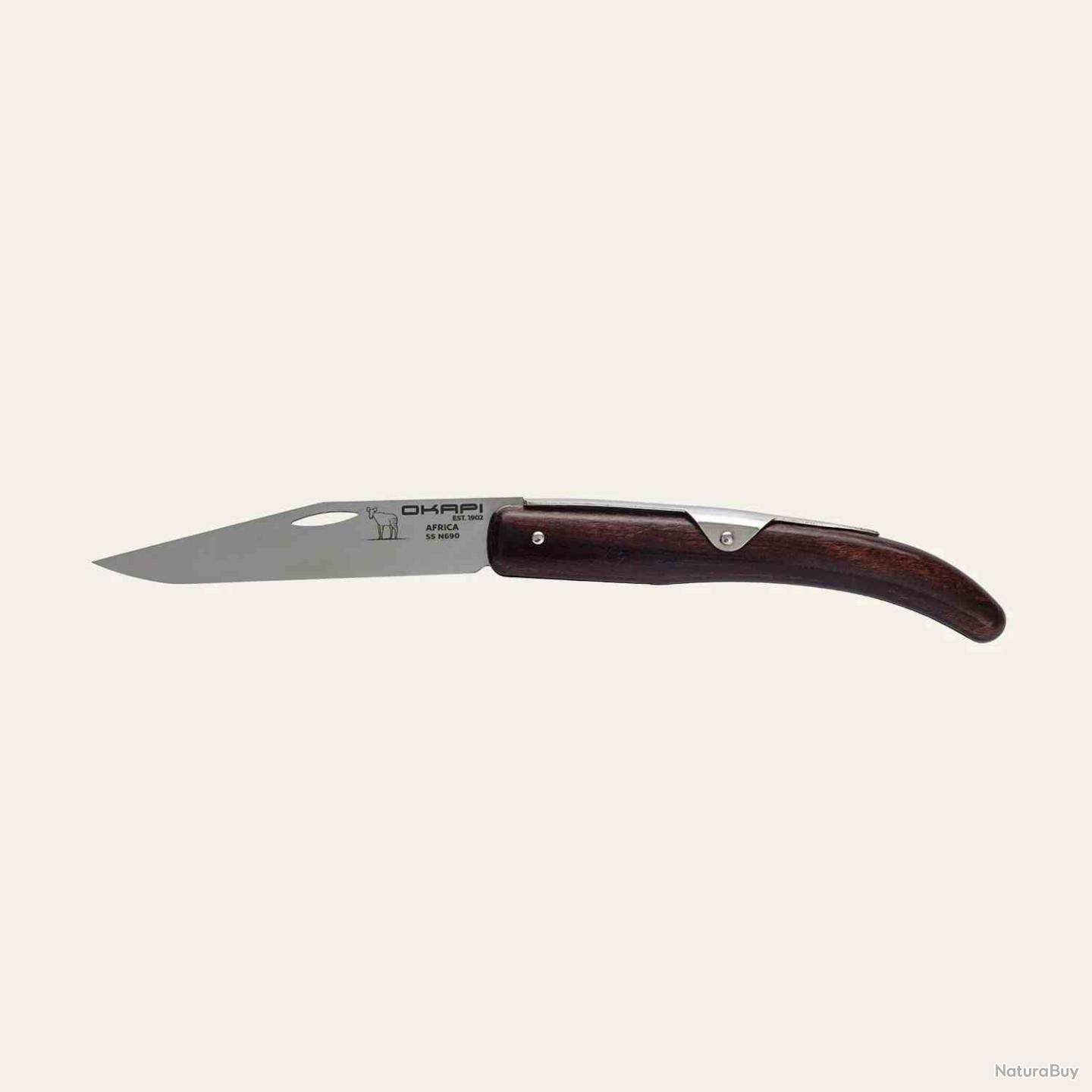 Couteau Okapi Folder LAME Acier N690 MANCHE Bois Slip Joint South ...