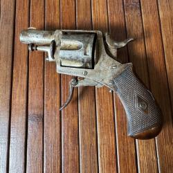 REVOLVER BULLDOG DE POCHE 6 coups calibre 320 ARME SIGNÉE J. NORY PARIS J. LEFFREVRE