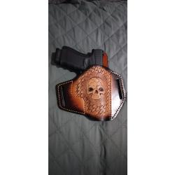Holster cuir pour pistolet glock droitier