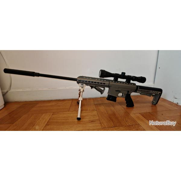 PALLAS BA-15 22LR PACK SNIPER 3-9x40 + 2 chargeurs + silencieux carbone