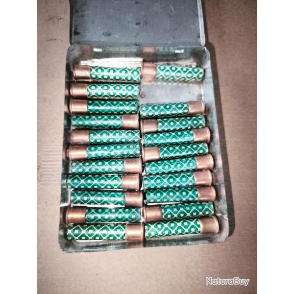 21 Cartouches 9mm percussion annulaireCartouches double charge