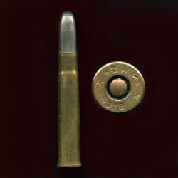 9 x 57 R - RARE  marquage numeroté DWM : DWM K 491B  K - balle nickel pointe plomb arrondie