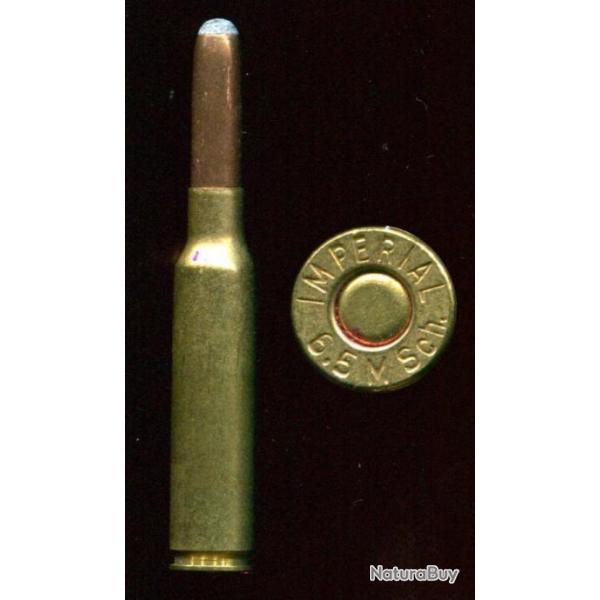 6.5 x 54 Mannlicher Schoenauer - marquage : IMPERIAL 6.5 M Sch.  - balle cuivre pointe plomb