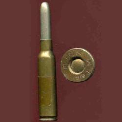 6.5 x 54 Mannlicher Grec - marquage militaire grec : E / K / Sigma / 1908 - balle nickel arrondie