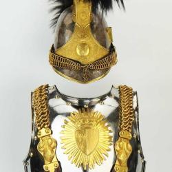 CASQUE ET CUIRASSE D'OFFICIER DE CUIRASSIERS DE LA GARDE ROYALE MODÈLE 1825 - FRANCE RESTAURATION Fr