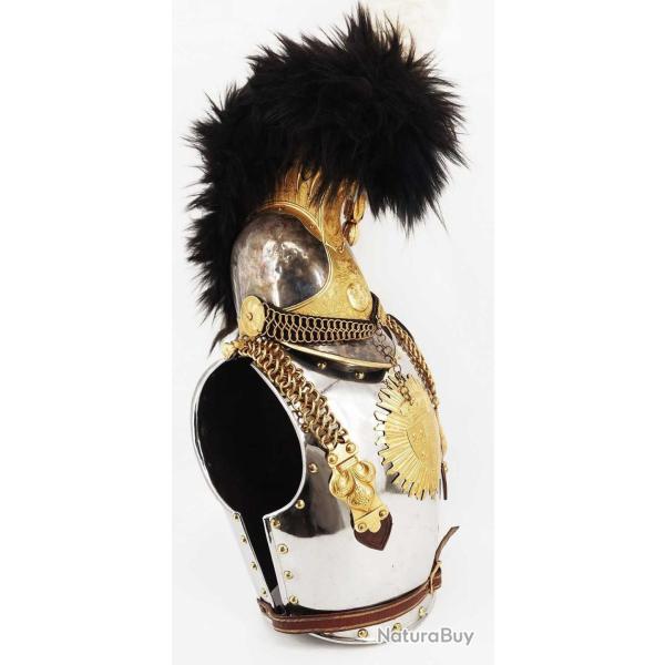 CASQUE ET CUIRASSE D'OFFICIER DE CUIRASSIERS DE LA GARDE ROYALE MOD�LE 1825 - FRANCE RESTAURATION Fr