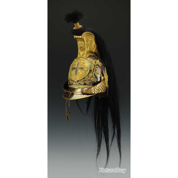 CASQUE DE LA PREMIRE COMPAGNIE DE MOUSQUETAIRES GRIS DU ROI MAISON MILITAIRE DU ROI MODLE 1814 - F