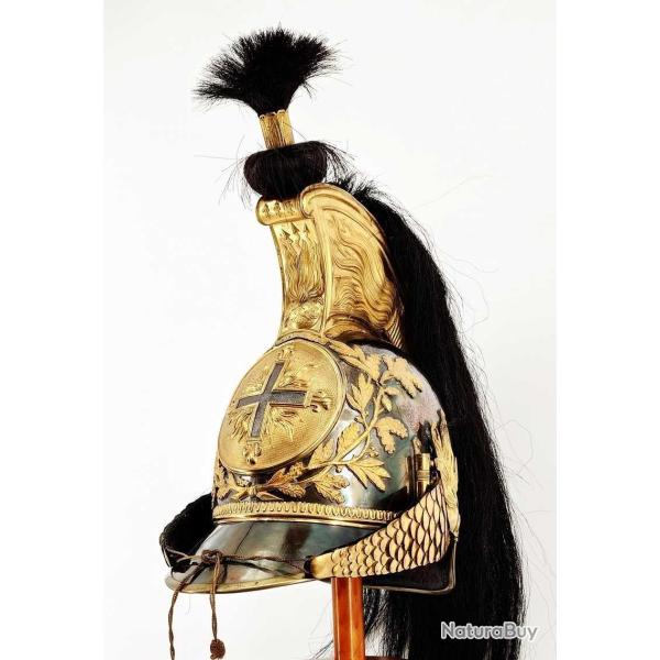 CASQUE DE LA PREMI�RE COMPAGNIE DE MOUSQUETAIRES GRIS DU ROI MAISON MILITAIRE DU ROI MOD�LE 1814 - F