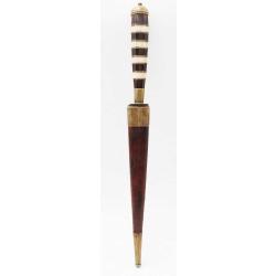 STYLET CORSE ARTISANAL BALAGNE PIETRALBA LAME TRADITIONNELLE DOUBLE TRANCHANT XIX&egrave;, 28CM XIX eme