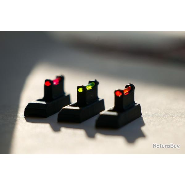 Guidon fibre optique Ruger - Wrangler, Single Six, Mk I, Mk II, Mk III, Mk IV et Browning Buck Mark