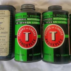 4 anciennes boites poudre vides