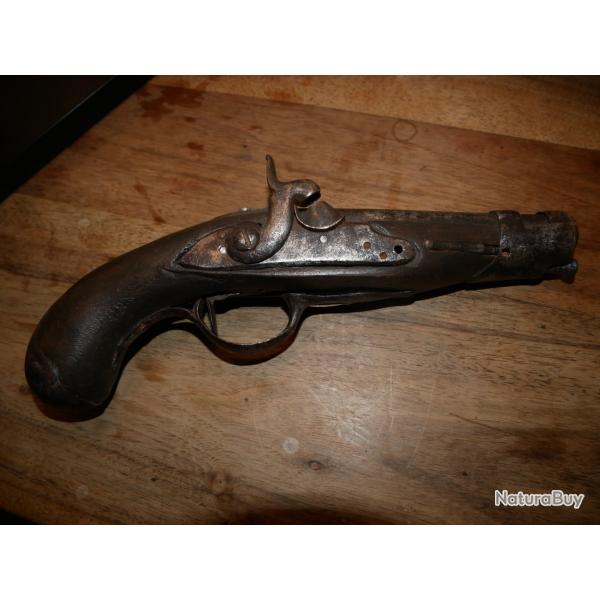 Pistolet de GENDARME 1777 converti  percussion bois refait par le pass ( finir)