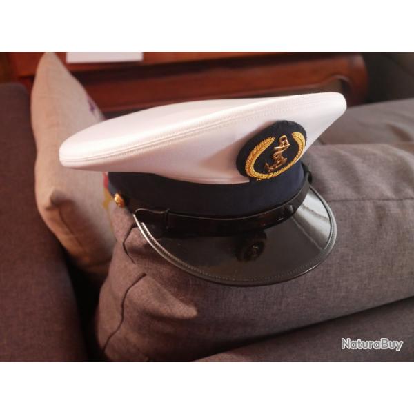 CASQUETTE MARINE NATIONALE 2024 TAILLE 60 + GALONS DE 2ND MAITRE