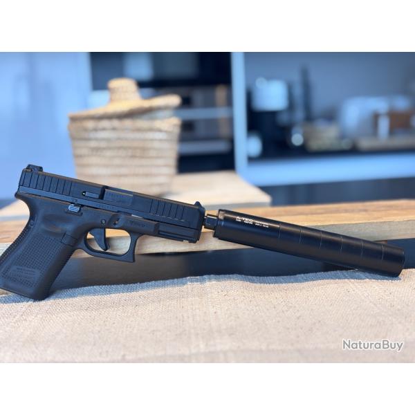 Pistolet Glock 44 filet Gen 5 FS Cal.22LR + Dtente Glock performance + Silencieux A-TEC
