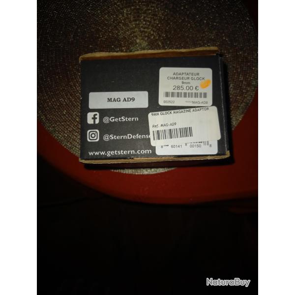 Adaptateur chargeur Glock 9 MM pour AR 15 .