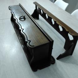 Râtelier 6 armes mur vertical avec tiroir