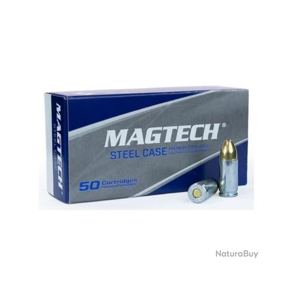 CARTOUCHES MAGTECH 9X19 FMJ ACIER 124GR